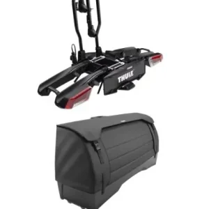 Zestaw box Onto 2 + składany bagażnik na hak na 2 rowery Thule EasyFold v3 Tani