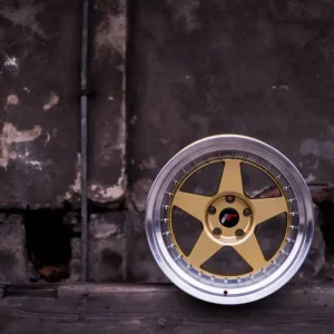Sprawdź teraz JR Wheels JR6 17x8 ET20-35 5H BLANK Gold w/Machined Lip