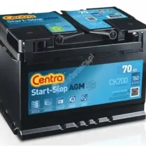 Centra Start-Stop AGM CK700 70 Ah / 760 A Bezpieczna płatność