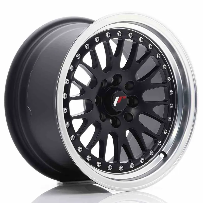 Zniżka JR Wheels JR10 15x8 ET20 4x100/108 Matt Black w/Machined Lip