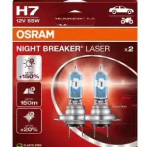 Taniej Żarówki OSRAM Night Breaker Laser +150% H7 12V 55W (2 szt.)