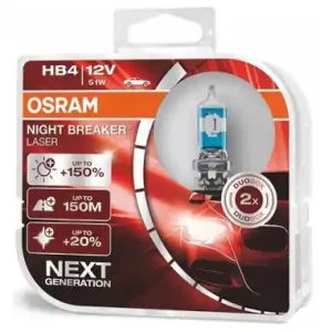 Żarówki OSRAM Night Breaker Laser +150% HB4 12V 51W (2 szt.) Wyjątkowa oferta