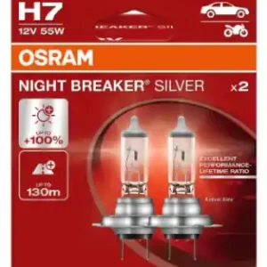 Ekspresowa dostawa Żarówki OSRAM Night Breaker Silver +100% H7 12V 55W (2 szt.)