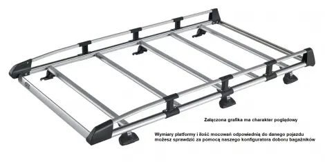 Zniżka Cruz platforma bagażowa Evo Rack Alu Module 300x170 912-504 z mocowaniami do dachu 934-514
