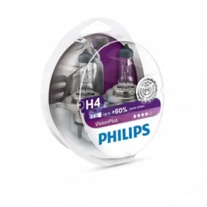 Nie przegap Żarówki PHILIPS Vision Plus 60% H4 12V 60/55W (2 szt.)