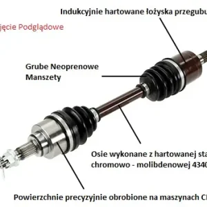 Tani Półoś kompletna tył Polaris RZR XP 1000 2014-15 AB6-PO-8-374