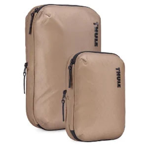 Wyjątkowa oferta Thule zestaw 2 organizerów podróżnych mały + średni Compression Cube Set - Gentle Beige
