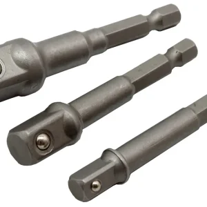 Ostatnie sztuki Adaptery do wkrętarki (redukcje na nasadki) 3 szt. 1/4" 3/8" 1/2" SILVER