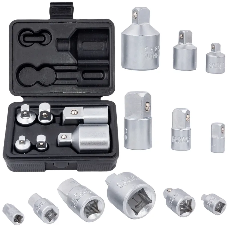 Adaptery redukcje redukcja zestaw 6 szt. 1/4" 3/8" 1/2" 3/4" SILVER Oferta czasowa