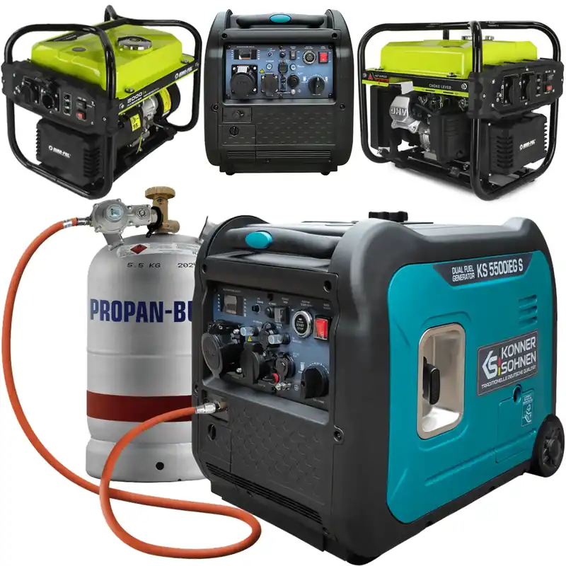 Kup online Agregat generator prądotwórczy benzynowo-gazowy inwerterowy rozruchKS5500iEG S + generator inwerterowy 2kW M82483