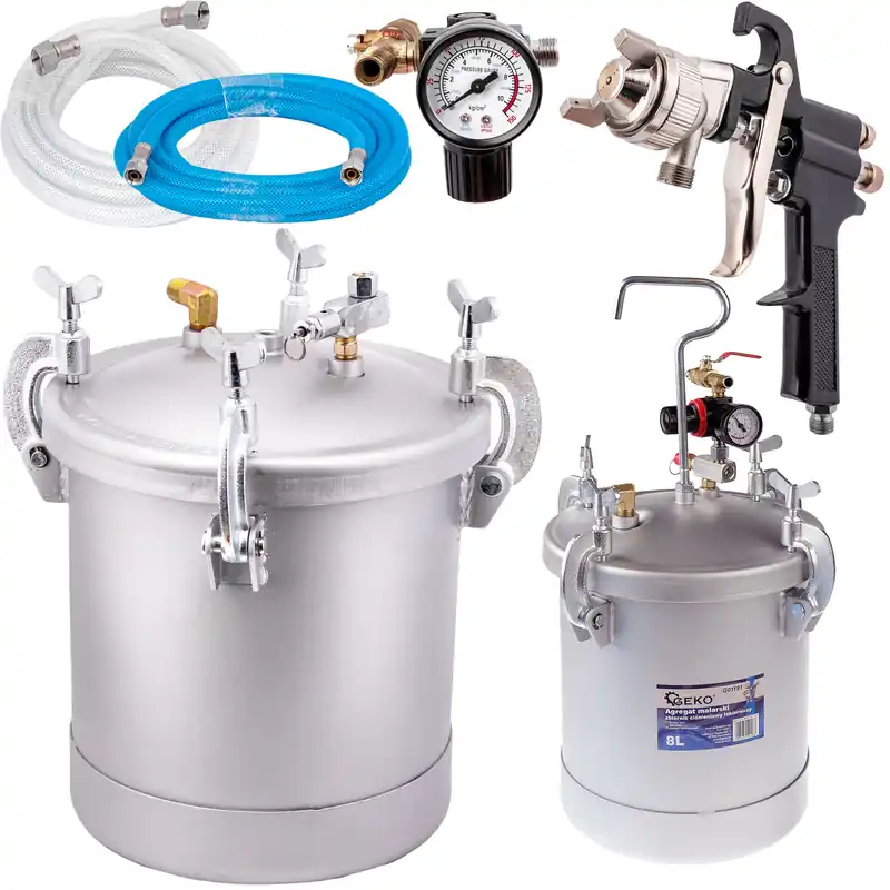 Agregat malarski pistolet lakierniczy 8 litrów GEKO Kup teraz