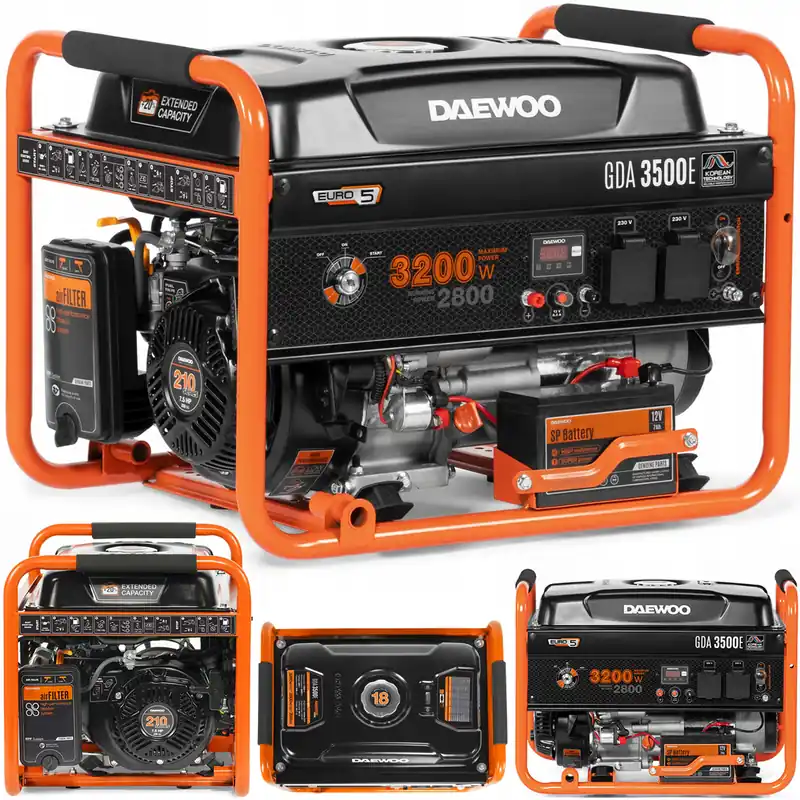Oferta czasowa Agregat prądotwórczy generator prądu 230V GDA3500E rozruch start AVR DAWEOO