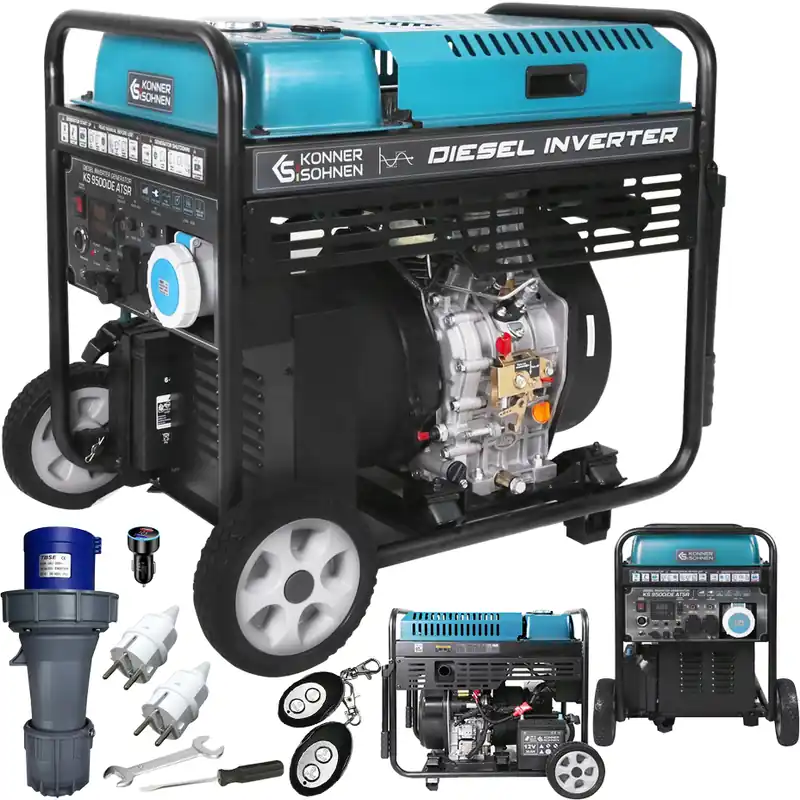Szybka dostawa Agregat prądotwórczy generator prądu inwerterowy diesel 9500IDE ATSR 10 kWKönner & Söhnen KS