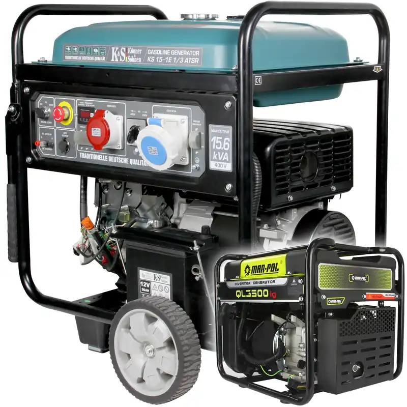 Ekspresowa dostawa Agregat prądu K&S KS 15-1E 1/3 ATSRKönner&Söhnen KS + generator AVR inwertorowy 3,5 kW MAR-POL