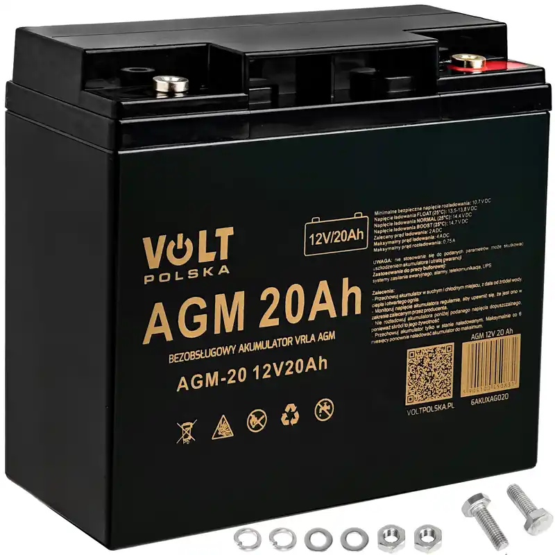 Akumulator AGM 12v 20Ah do ups alarmu łodzi autka VOLT POLSKA Tani