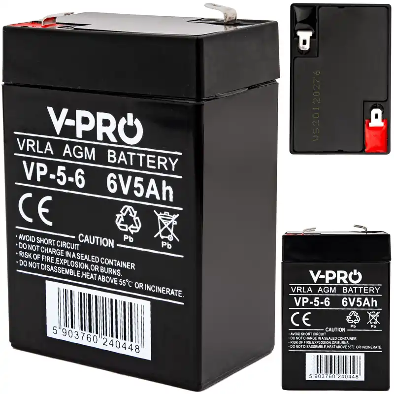 Akumulator AGM 6V 5Ah VPRO Bezobsługowy VOLT POLSKA Nowość