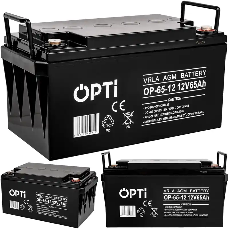 Akumulator bezobsługowy AGM do ups kampera zasilanie awaryjne OPTI 12v 65Ah VOLT POLSKA Szybka wysyłka