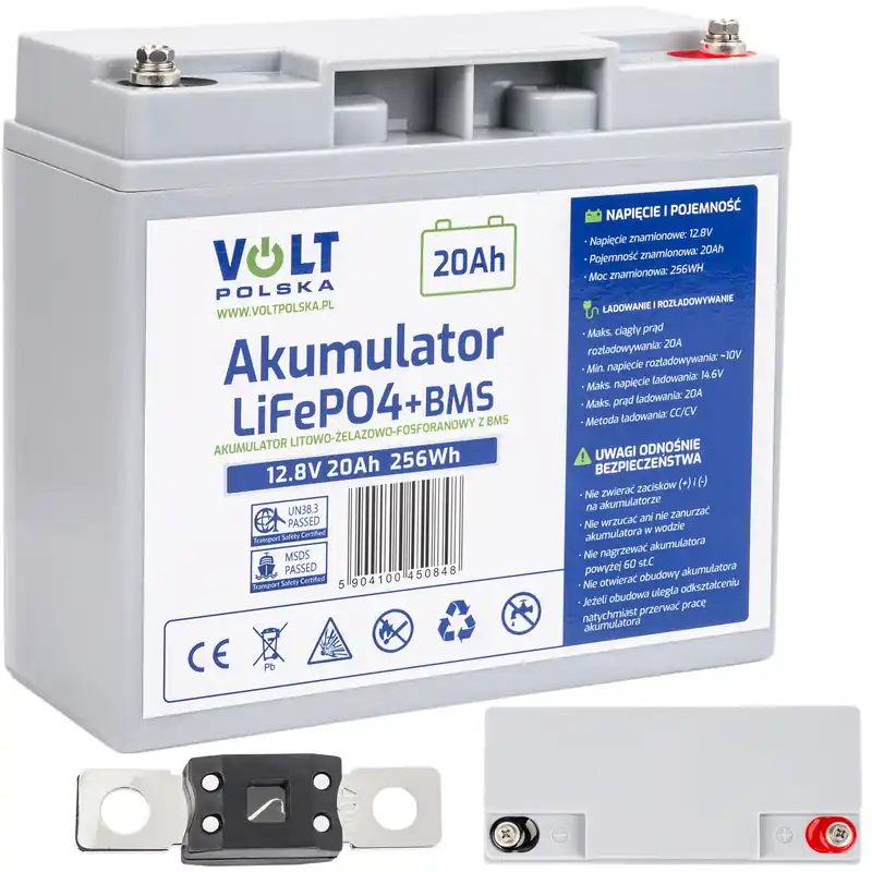 Akumulator LifePO4 12V 20Ah BMS UPS bezobsługowy do łodzi kampera VOLT POLSKA Taniej