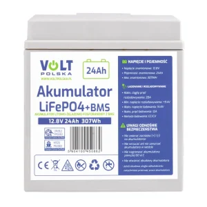 Akumulator LiFePo4 24Ah 20A 12V BMS VOLT POLSKA Szybka wysyłka