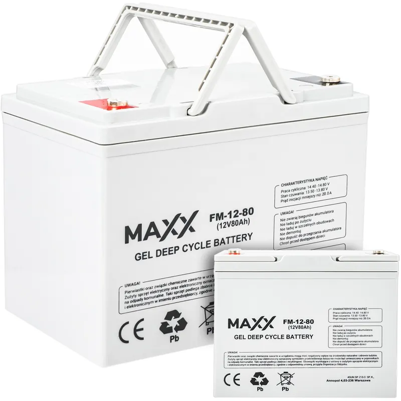 Akumulator solarny do fotowoltaiki UPS DEEP CYCLE GEL 12V 80Ah 4SUN Najlepsza cena