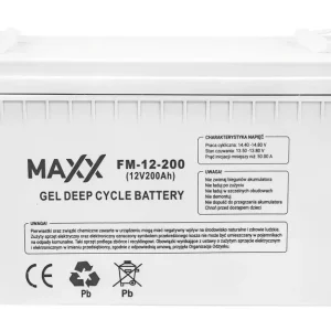 Akumulator żelowy DEEP CYCLE MAXX 200Ah 12V Okazja