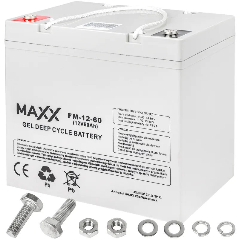 Promocja Akumulator żelowy DEEP CYCLE MAXX 60Ah 12V