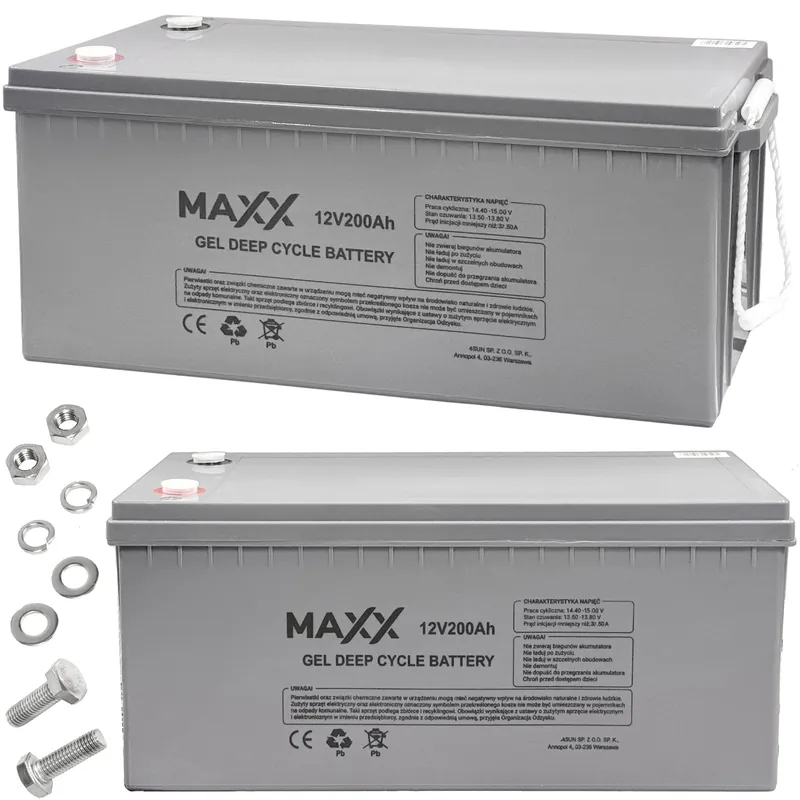 Akumulator żelowy do zasilania awaryjnego CO UPS DEEP CYCLE GEL12V 200Ah 4SUN Tylko do końca tygodnia