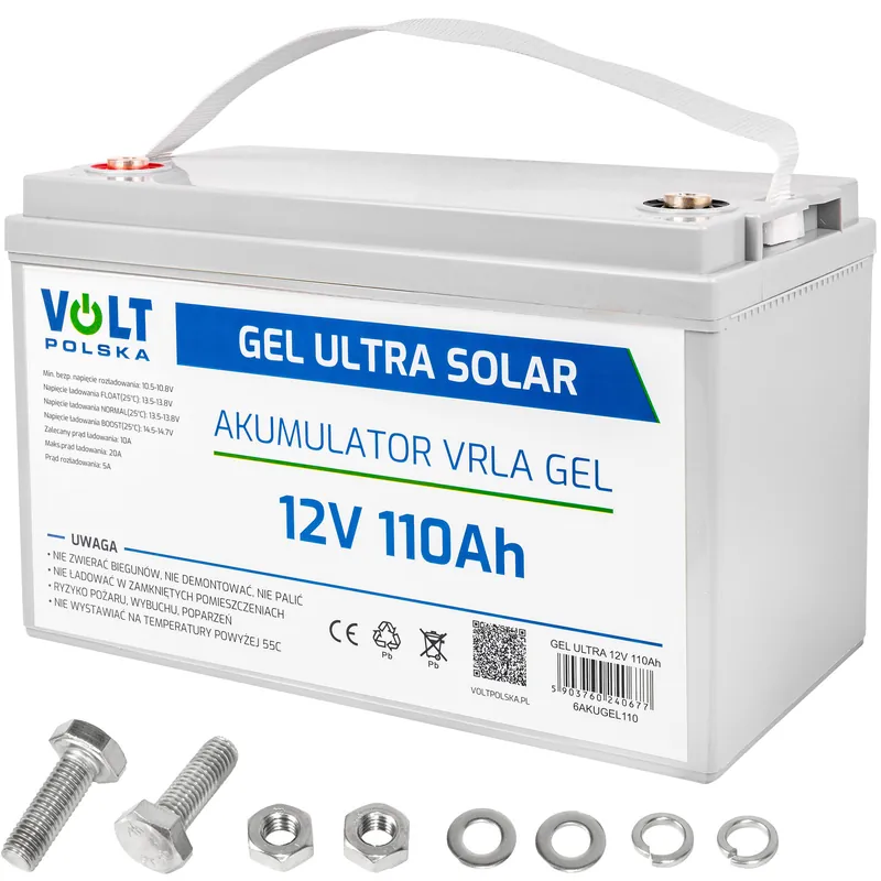 Akumulator żelowy głębokiego rozładowania 12V 110Ah V-PRO VOLT POLSKA Oferta limitowana