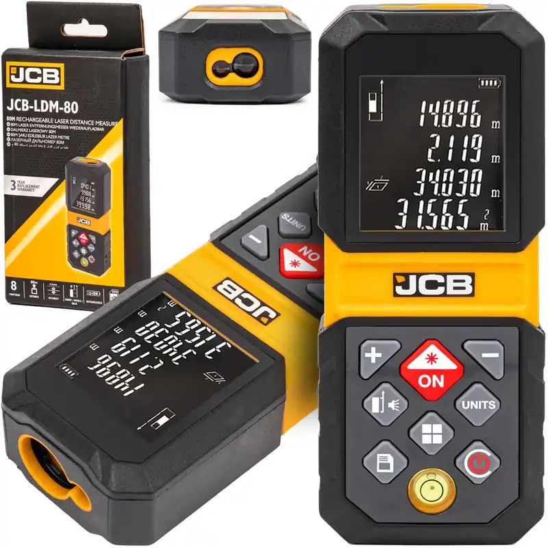 Dalmierz laserowy 80m JCB Bezpieczna płatność