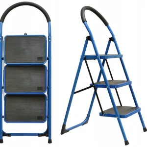 Nowość Drabina rozkładana trzystopniowa drabinka podest składana wzmacniania 72 cm GEKO
