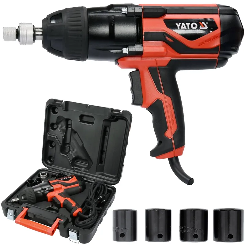 Nie przegap Elektryczny klucz udarowy 600Nm 1020w 1/2" + nasadki 17-22 mm YT-82021 YATO