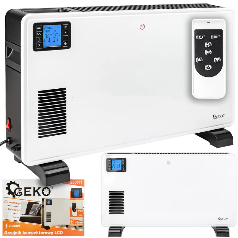 Zamów dziś Grzejnik elektryczny konwektorowy termostat LCD pilot 2000W GEKO