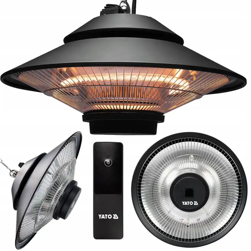 Grzejnik promiennik podczerwieni tarasowy parasol grzewczy 1500w 1,5Kw YATO Hit cenowy