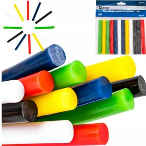 Klej na gorąco silikonowy kolorowy 11mm 12szt 10cm GEKO Sprawdź teraz