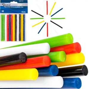 Kup teraz Klej na gorąco silikonowy kolorowy 7mm 12szt. 10cm GEKO