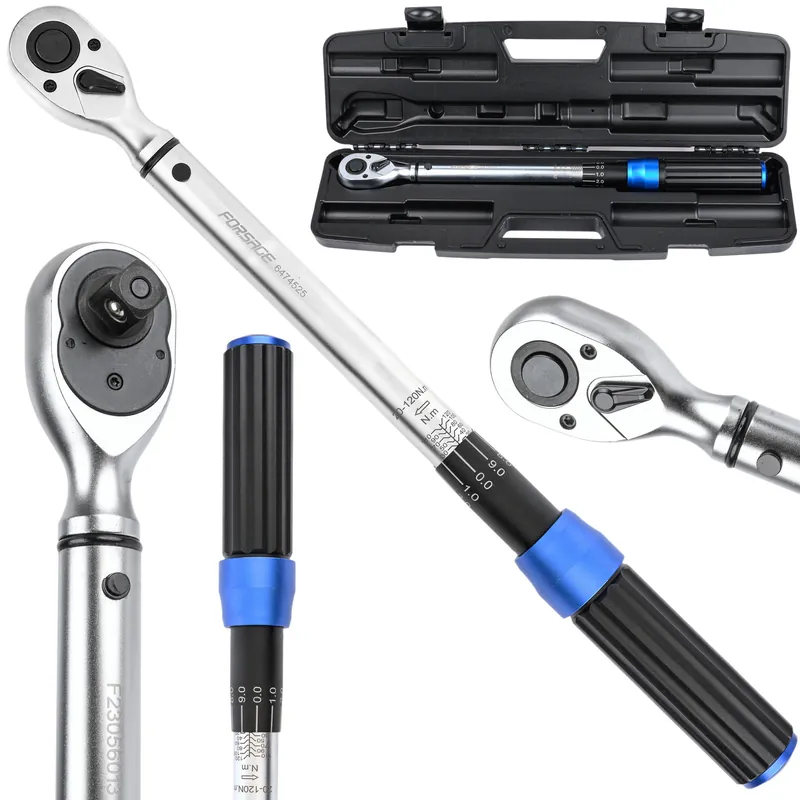 Klucz dynamometryczny dwustronny z certyfikatem 1/2" 450 mm 20-120 Nm FORSAGE Tani