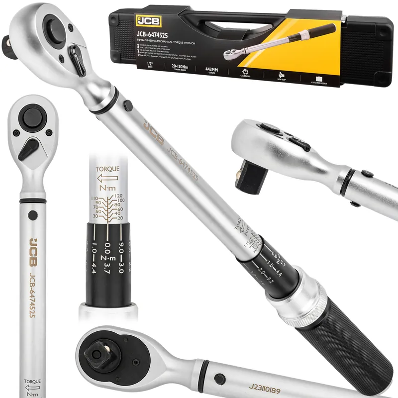 Bestseller Klucz dynamometryczny z blokadą etui certyfikat kalibracji 20-120Nm 1/2" JCB