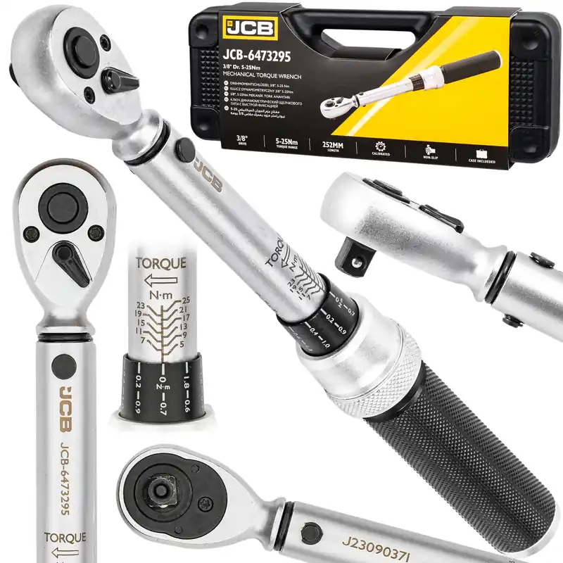 Kup teraz Klucz dynamometryczny z blokadą etui certyfikat kalibracji 5-25Nm 3/8" JCB
