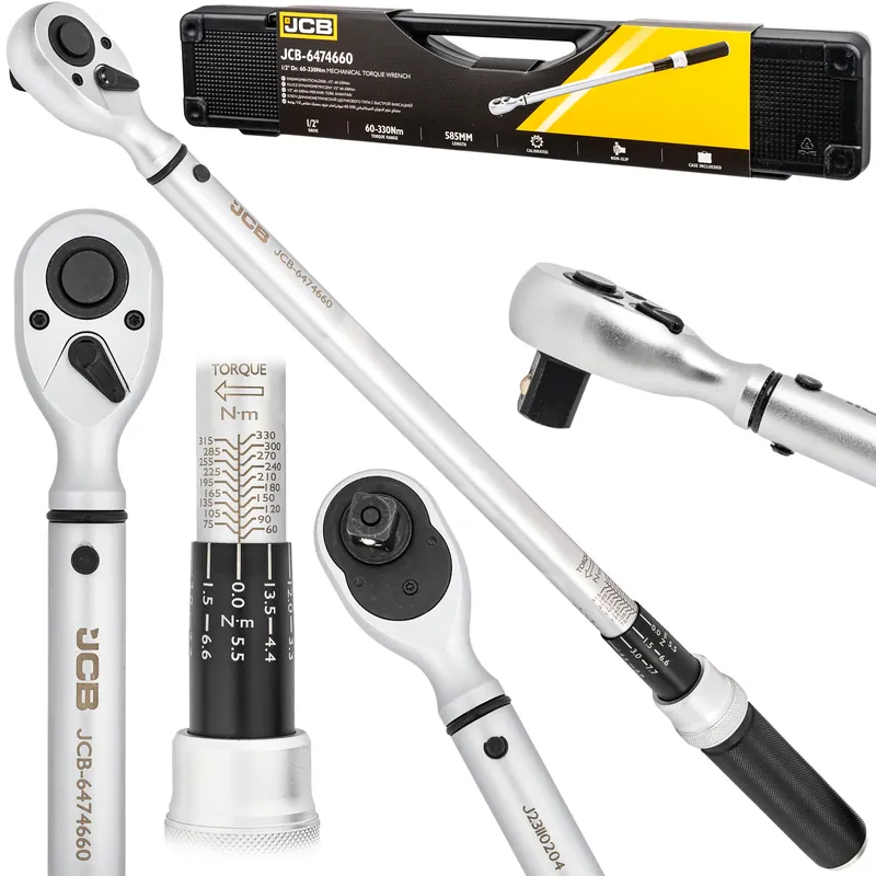 Bestseller Klucz dynamometryczny z blokadą etui certyfikat kalibracji 60-330Nm 1/2" JCB