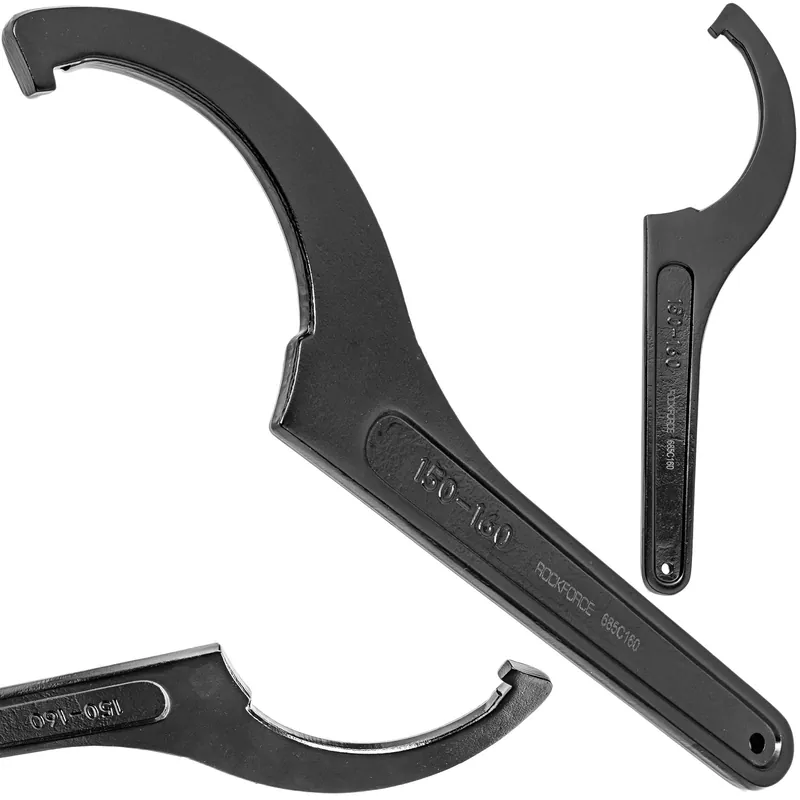 Wybór klientów Klucz hakowy z noskiem pazurem nastawny do nakrętek 150-160 mm FORSAGE