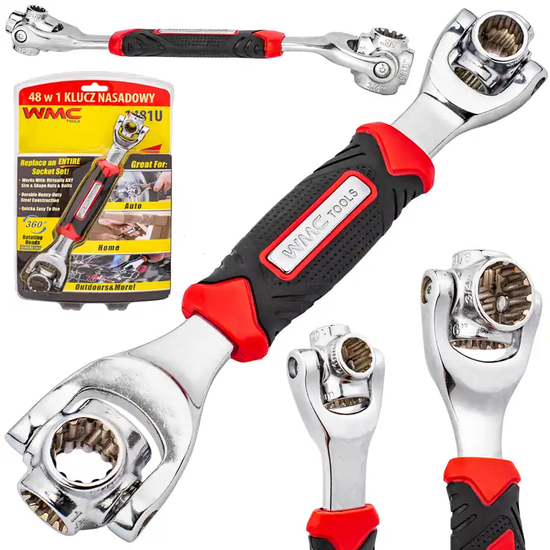 Klucz nasadowy uniwersalny obrotowy 48w1 8-19mm WMC Wybór klientów