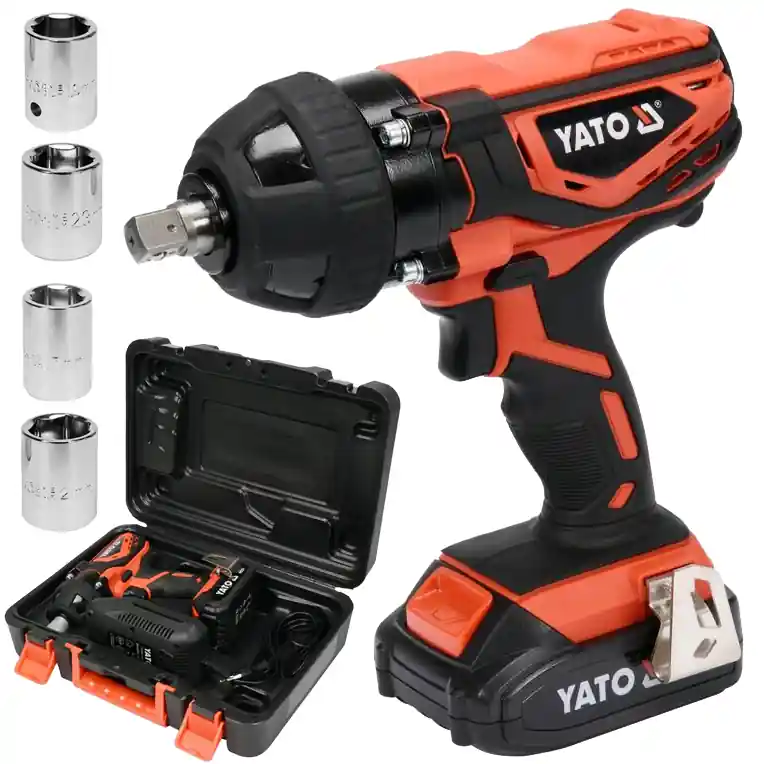Wyprzedaż Klucz udarowy akumulatorowy 18v 1/2 2,0Ah nasadki 18V YT-82804 YATO