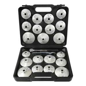 Super okazja Klucze do filtrów oleju nasadowe z grzechotką 23el. GEKO