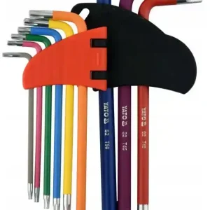 Zniżka Klucze imbusowe kolorowe imbusy wkrętaki torx T10-T50 mm 9 szt YT-05633 YATO