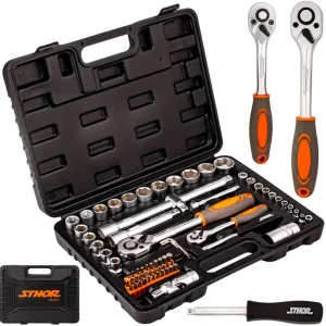 Klucze nasadowe 1/4" 1/2" 72 elementy STHOR 58705 YATO Bestseller