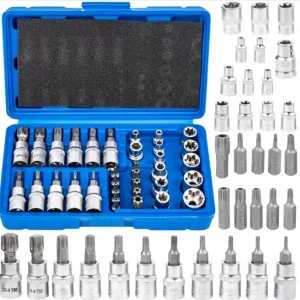 Taniej Klucze nasadowe gwiazdka nasadki bity torx 3/8" zestaw kluczy nasadek 34el FALON-TECH
