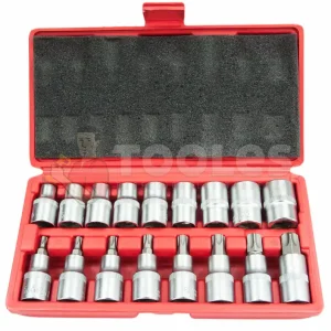 Zniżka Klucze nasadowe torx nasadki i bity 17szt 1/2'' FALON-TECH