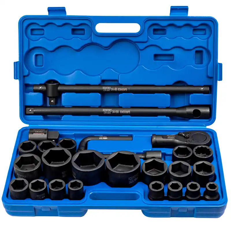 Taniej Klucze Nasadowe Udarowe 3/4" + 1" 6-kątne 26 el TRADE HOUSE