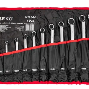 Oferta czasowa Klucze oczkowe gięte 6-32 mm 12 sztuk (płachta) GEKO