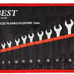 Kup online Klucze płasko oczkowe 6-22mm 12 sztuk płaskie płachta SILVER